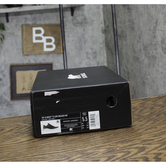 NWT SOREL Womens Out N About lV Low Waterproof Sneaker 2088221 Black 5.5M - Picture 13 of 14